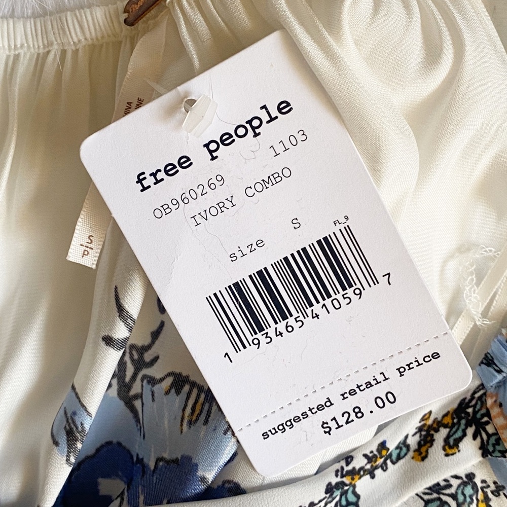 Free People NWT Positano Top in Blue - Picture 8 of 8